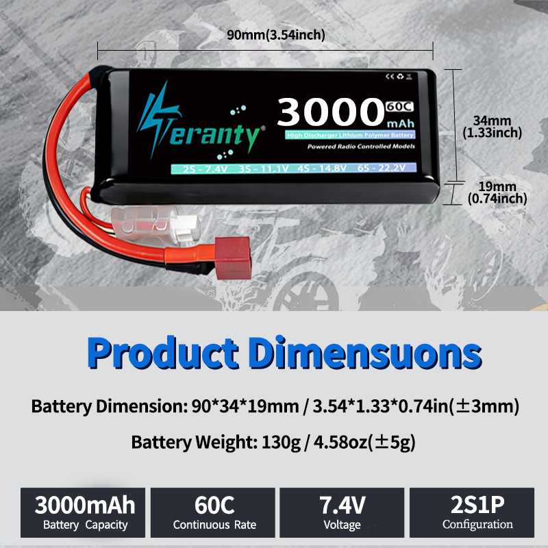 TERANTY 2S 3000mAh Lipo Batter - Fpv Drone Battery review and price